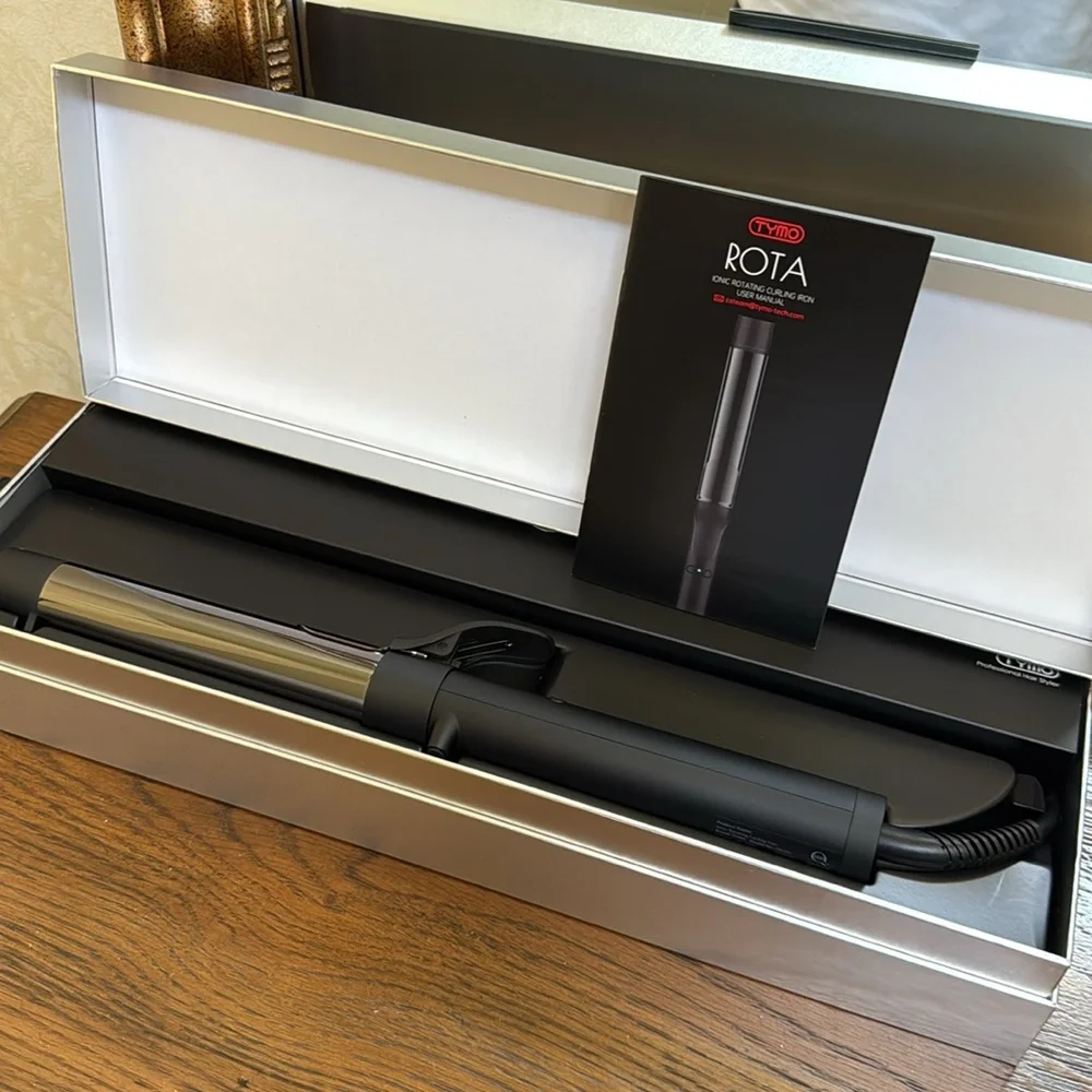 - New TYMO ROTA Ionic Automatic Rotating curling Iron.  1.25” Titanium Barrel.